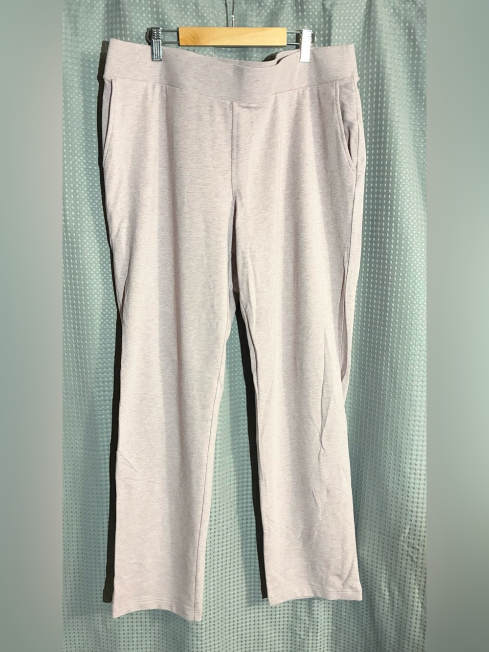 Purejill  Pima Cotton Affinity French Terry Pink Pull On Pants Sz L Pockets Loun